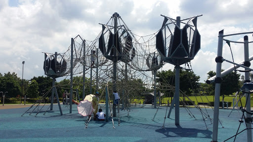 Playzone with rope courses